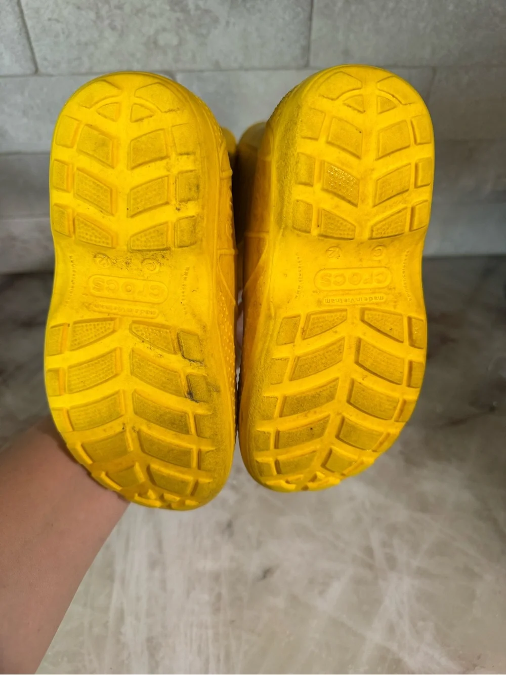 CROCS Kids Bright Yellow Pull-On Rain Boots